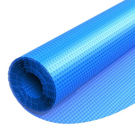 Solar Pool Cover, 15 ft Round Pool Bubble Cover, 12 Mil Pools Solar Blanket with Bubble & PE Material, Daytime Heat Absorption, Nighttime Heat Retention, Heat Retaining Solars Covers, Blue