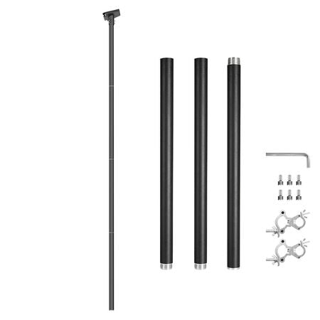 Starlink RV Ladder Mount, 360°Adjustable Angle Mounting Standard Gen 3 Pipe Kit, Heavy-Duty Steel Extra Long Starlink RV Ladder Adapter, Compatible with Gen3 and V3, Easy to Assembly, Black