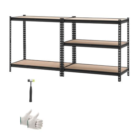 Storage Shelves, 5-Tier Adjustable, 2000 lbs Capacity, Heavy Duty Garage Storage Shelving Unit, Metal Utility Rack Shelf, for Garage Warehouse Basement Kitchen, 36.34" W x 16.34" D x 71.38" H