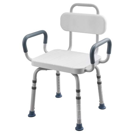 Swivel Shower Chair with Arms and Back, 400 lbs Heavy Duty Bench Seat for Inside Shower Stall and Bathtub, Height Adjustable Bathroom Bath Tub Seat for Adults, Seniors, Elderly and Disabled