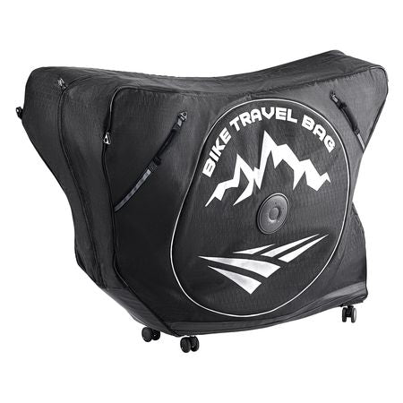 Triathlon Bike Travel Bag, Transport Bicycle Storage Carry Bag with TSA Lock & Dual Zipper, Triathlon Bicycle Case Max. Wheelbase 42 in for Travel, Outdoor Use, Train Airplane Subway Transport