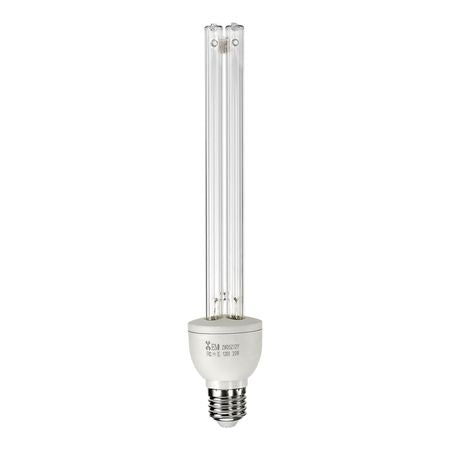 UV Light Bulb, 2 Pack, 25W Replacement Ultraviolet UVC Lamp with Ozone, 253.7 nm + 185 nm Wavelength UVO Light Bulb, E27 Universal, for 400 sqft Living Room, Classroom, Office, Restaurant