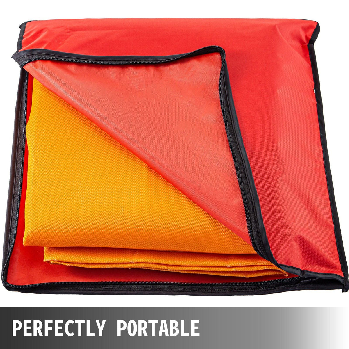 8 x 10 Ft Welding Blankets Orange Fiberglass Blanket Portable Fiberglass Fire Retardant Blanket Welding Mat Welding Fireproof Thermal Resistant Insulation With Carry Bag