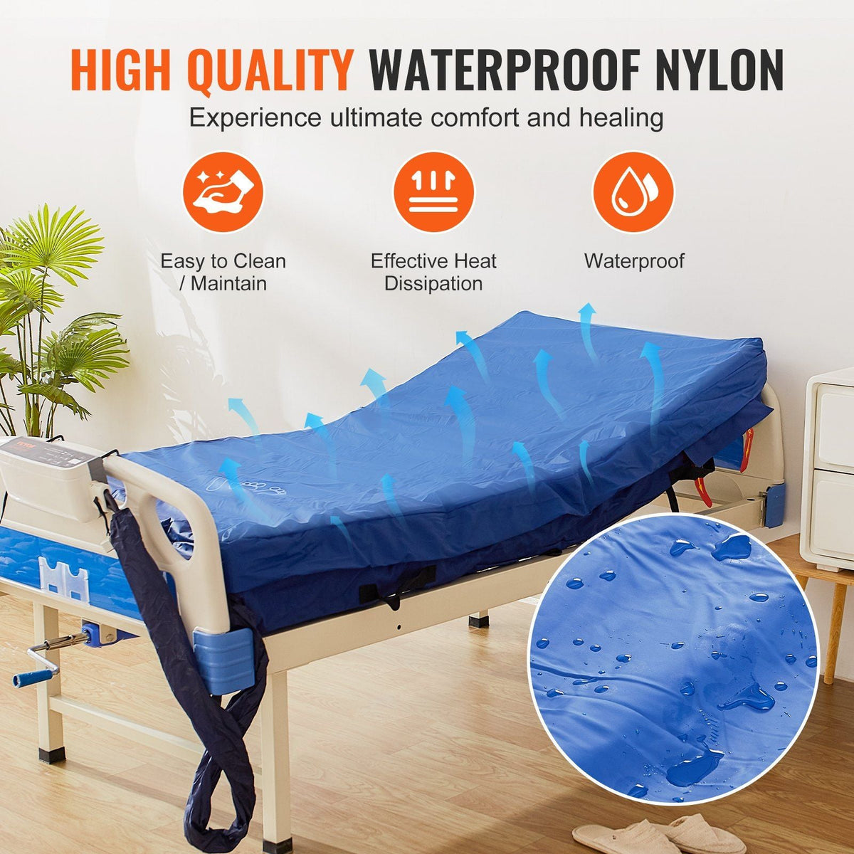 Alternating Air Pressure Mattress, Dual-Layer Alternating Pressure Pad for Hospital Beds, 450LBS Loading Air Mattress for Bed Sores with Electric Quiet Pump, A, B-C Pressure Modes