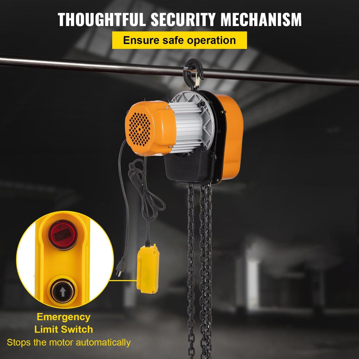 Lift Electric Hoist Electric Winch 2200lbs Remote Control 10ft Lift Height