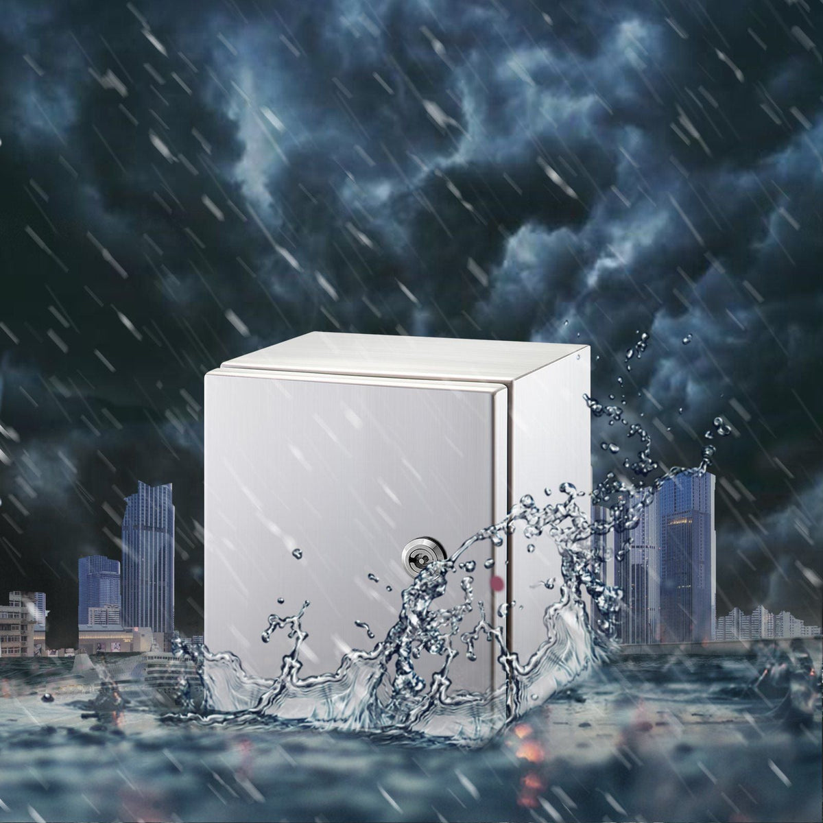 NEMA Stainless Steel Enclosure, 16 x 16 x 8'' NEMA 4X Steel Electrical Box, IP66 Waterproof & Dustproof, Outdoor/Indoor Electrical Junction Box, with Mounting Plate