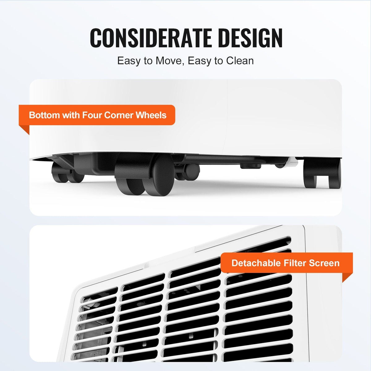 Portable Air Conditioner 14k BTU 4 in 1 AC Warm/Cool Dehumidifier Fan