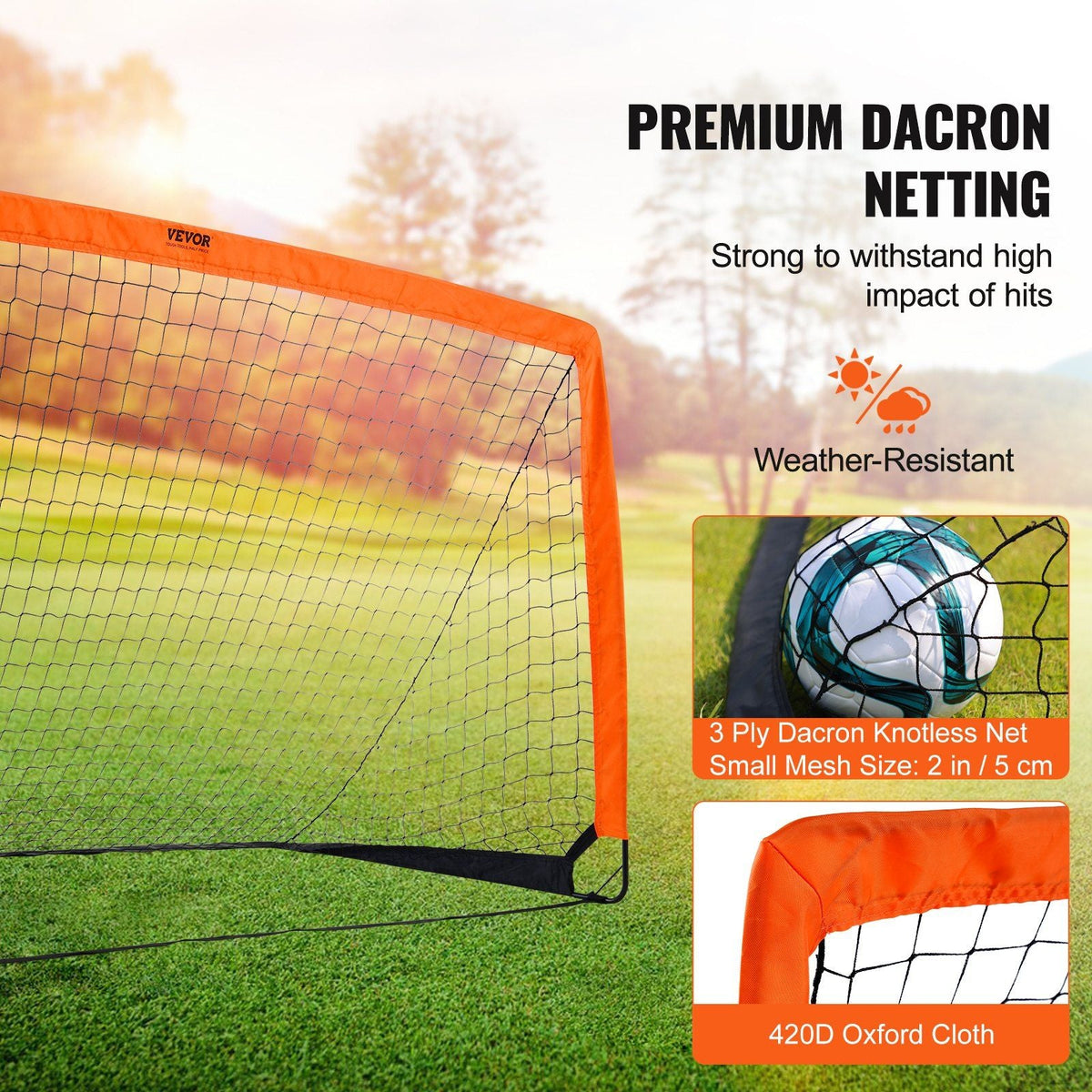 Portable Soccer Goal, 6.5x3.25 ft Kids Backyard Soccer Net, Foldable Pop Up Practice Soccer Net, Mini Youth Training Soccer Goal Set, All-Weather Indoor Outdoor Soccer Goals with Carry Bag