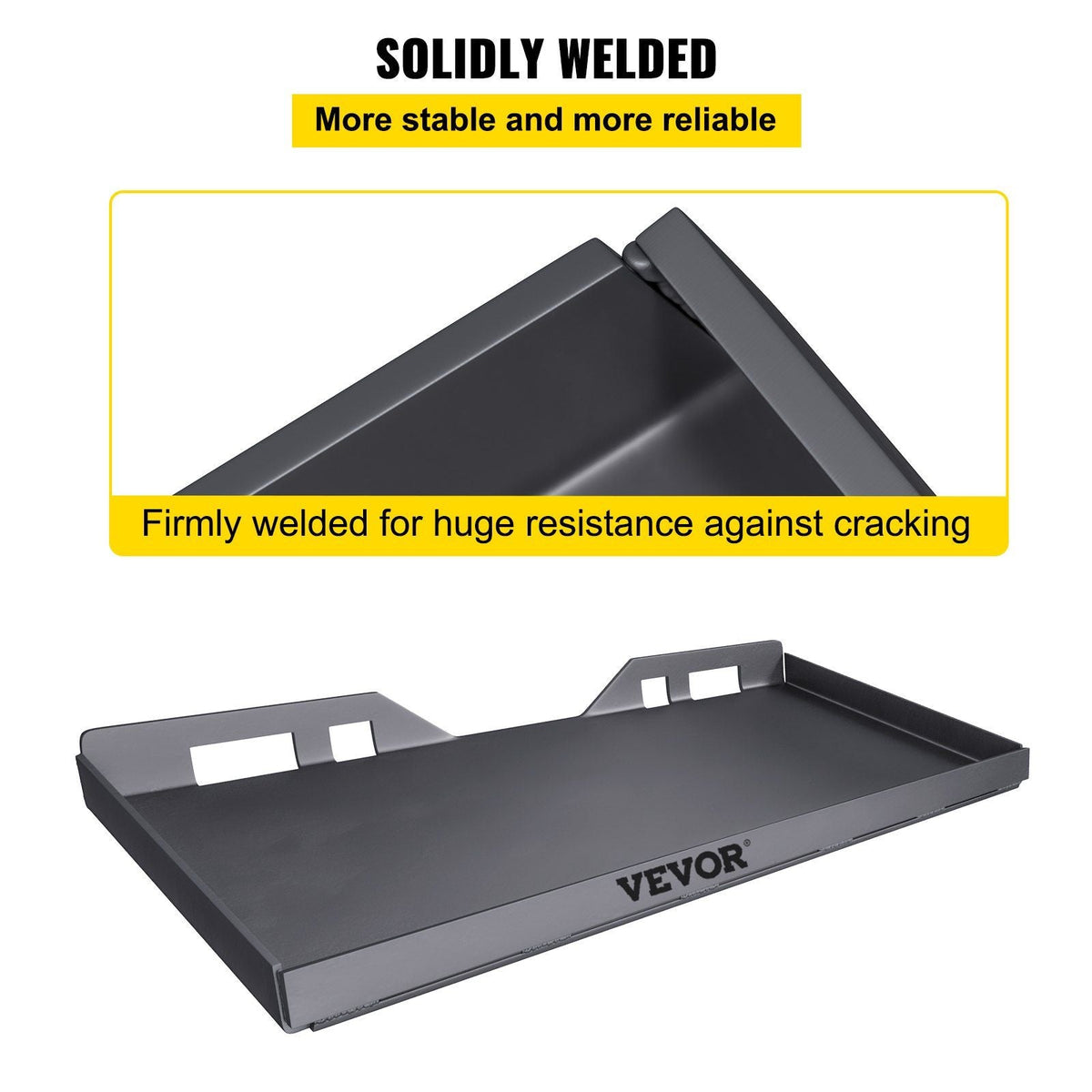 Skid Steer Mount Plate Thick Skid Steer Attachment Plate Steel Quick Attachment Loader Plate with 3 Additional Welding Rods Easy to Weld or Bolt to Different Accessories (1/4")