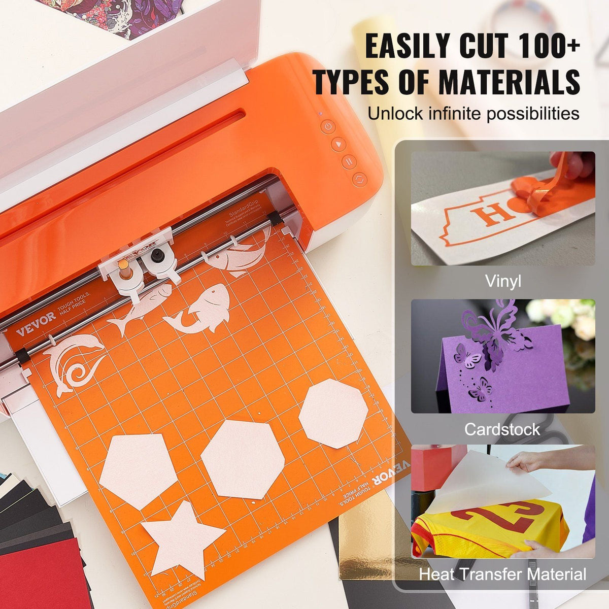 Vinyl Cutter Machine, Bluetooth Connectivity DIY Cutting Machine, Massive Designs Included, Compatible with iOS, Android, Mac, and Windows, for Creating Customized Cards, Home Decor