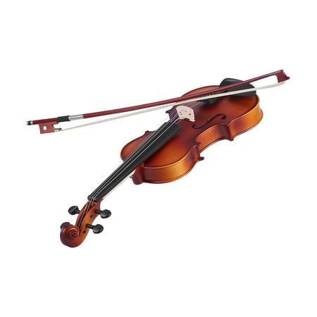 Violin 1/4 Size for Adults, Violin Fiddle Set for Beginners Student with Hard Case, Rosin, Bow, Shoulder Rest,Bridge,Tuner and Extra Strings,Solidwood Professional Musical Instruments (Brown)