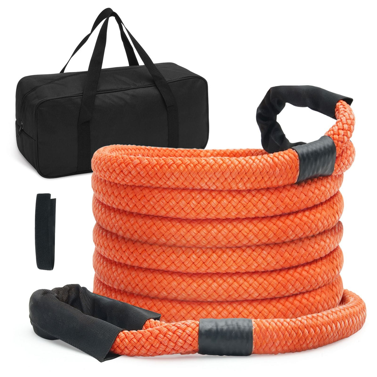 1" x 20' Kinetic Recovery Tow Rope 38,000 lbs, Heavy-Duty Off Road Snatch Strap, Extreme Duty 30% Elasticity Energy Snatch Strap for Jeep Car Truck ATV UTV SUV Tractor