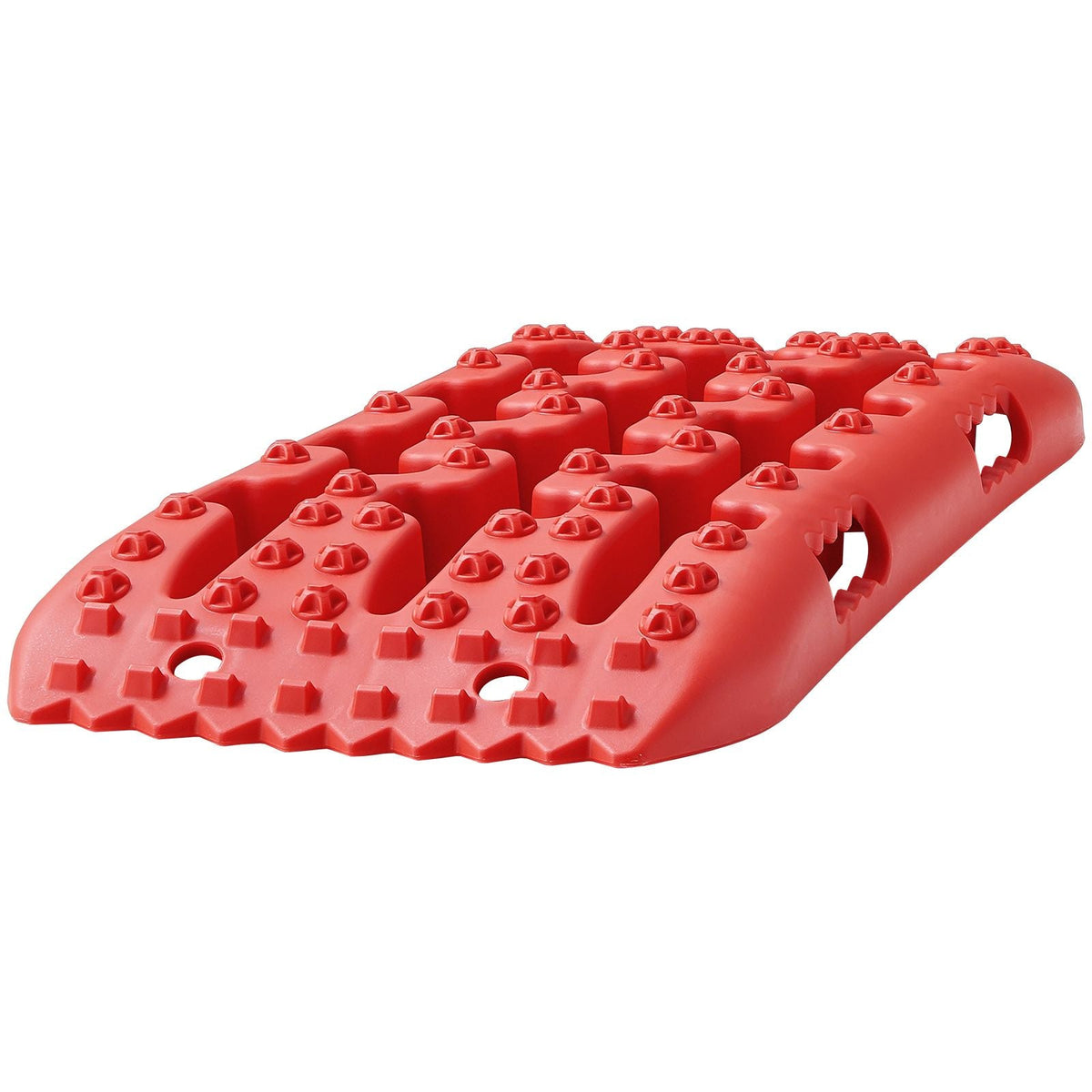 10 TON Traction Boards with PP Material, Recovery Boards for Off-road Vehicles/Cars/Pickups/SUVs/RVs, Pair Tire Traction Mats on Snow, Sand, Mud and Loose Terrain, Storage Bag, Short, Red