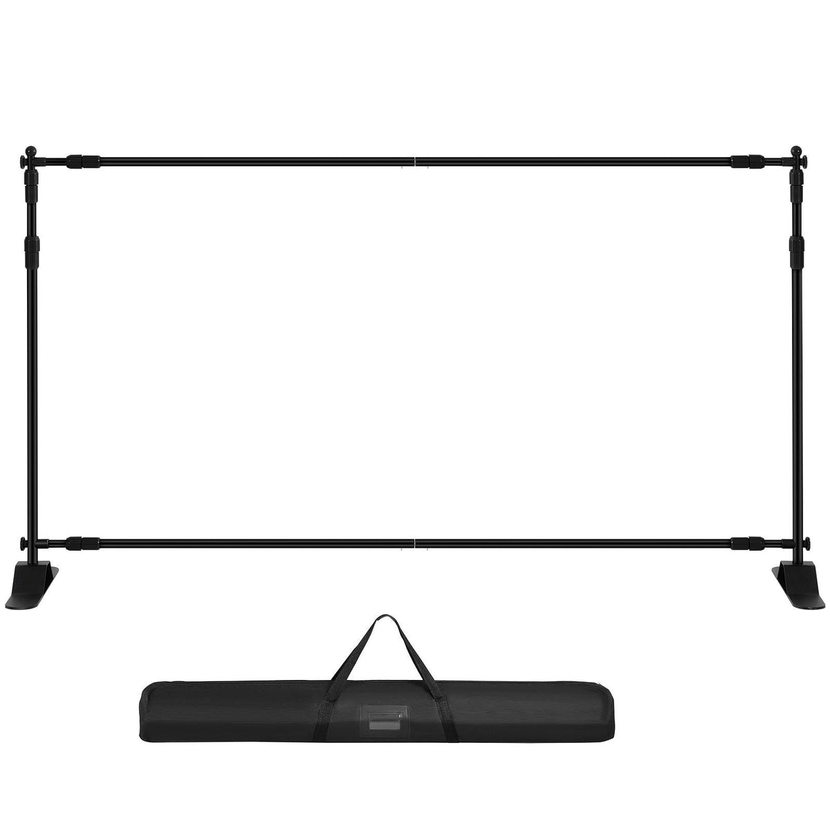 10 x 8 Ft Backdrop Banner Stand Adjustable Height and Width Newest Step and Repeat for Trade Show Wall Exhibitor Photo Booth Background