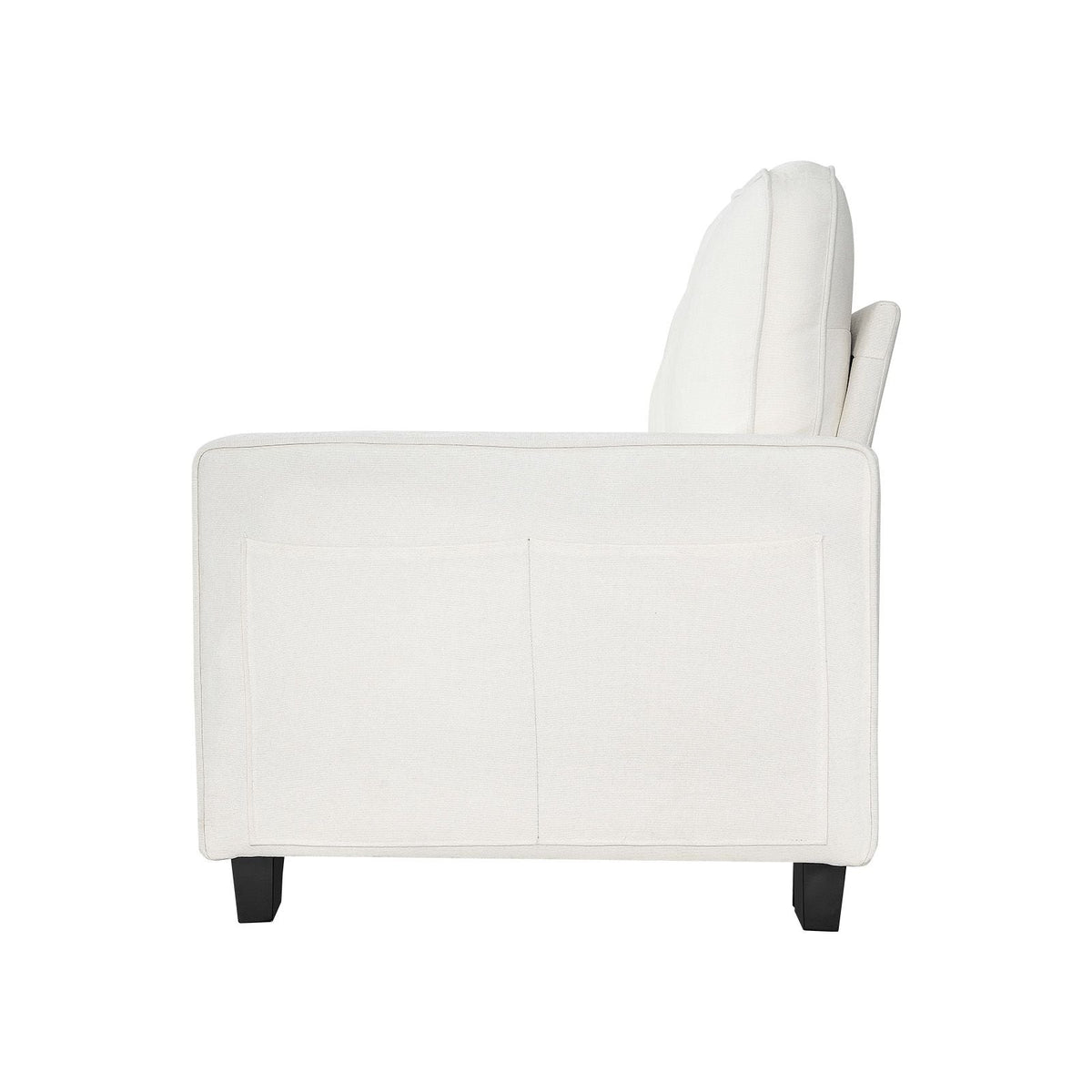 100-Inch Modular 3-Seater Sofa – Comfy Couch with Deep Seats & Hidden Storage, Modern Design for Living Room, Apartment, or Office, White