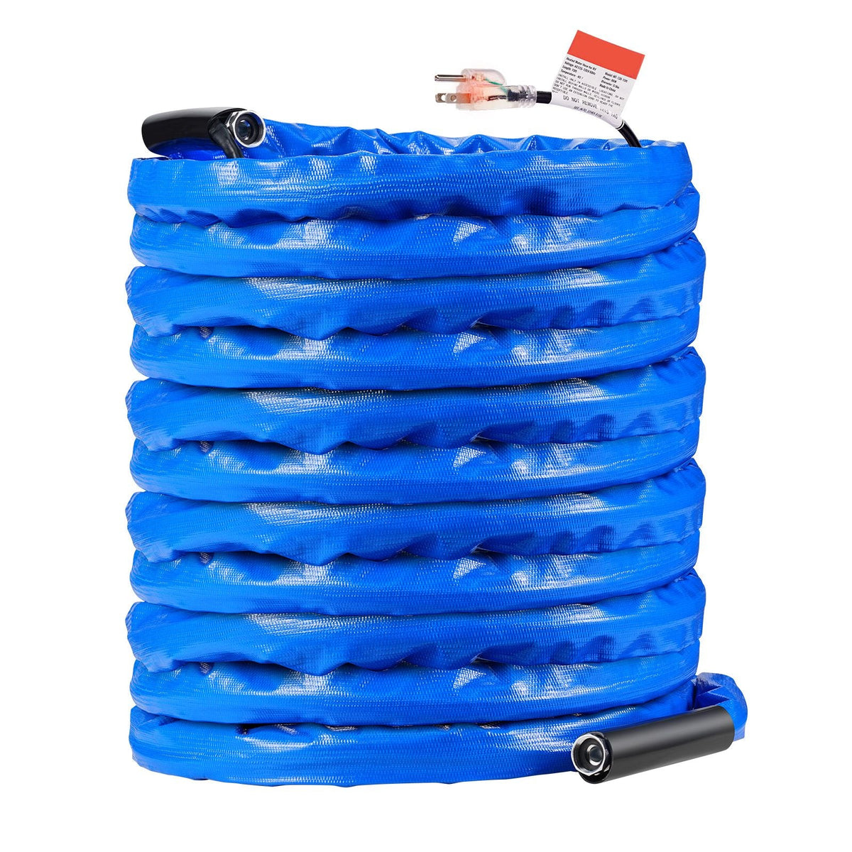 100ft Heated Water Hose for RV, Heated Drinking Water Hose with Corrugated Cover Antifreeze to -45 Fahrenheit , Automatic Self-regulating, 5/8" I.D. with 3/4" GHT Adapter, Lead and BPA Free