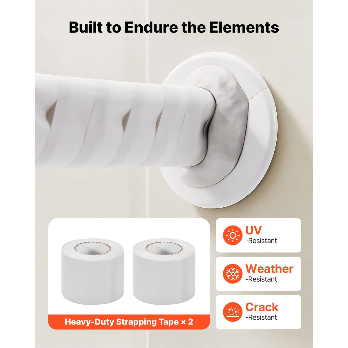 100ft Mini Split Line Set, 3/8' & 5/8' OD AC Copper Tubing Pipe, 3/8 White PE Thickened Insulated Coil with Flared Nuts, Strapping Tapes, for Mini Split Air Conditioner HVAC or Heat Pump System