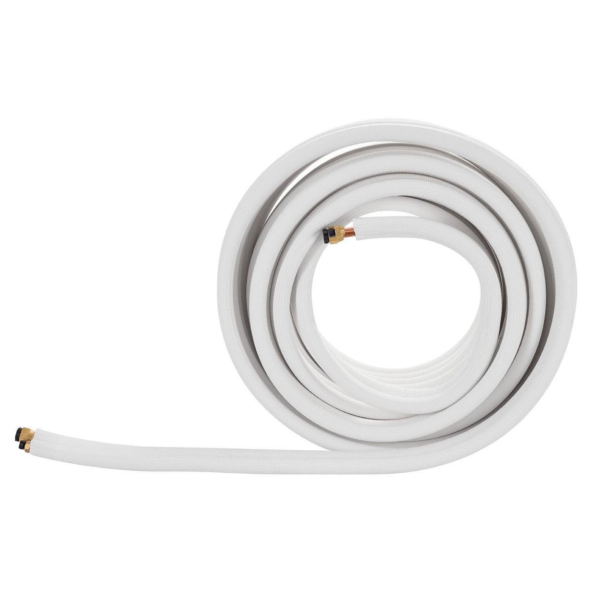 100ft Mini Split Line Set, 3/8' & 5/8' OD AC Copper Tubing Pipe, 3/8 White PE Thickened Insulated Coil with Flared Nuts, Strapping Tapes, for Mini Split Air Conditioner HVAC or Heat Pump System