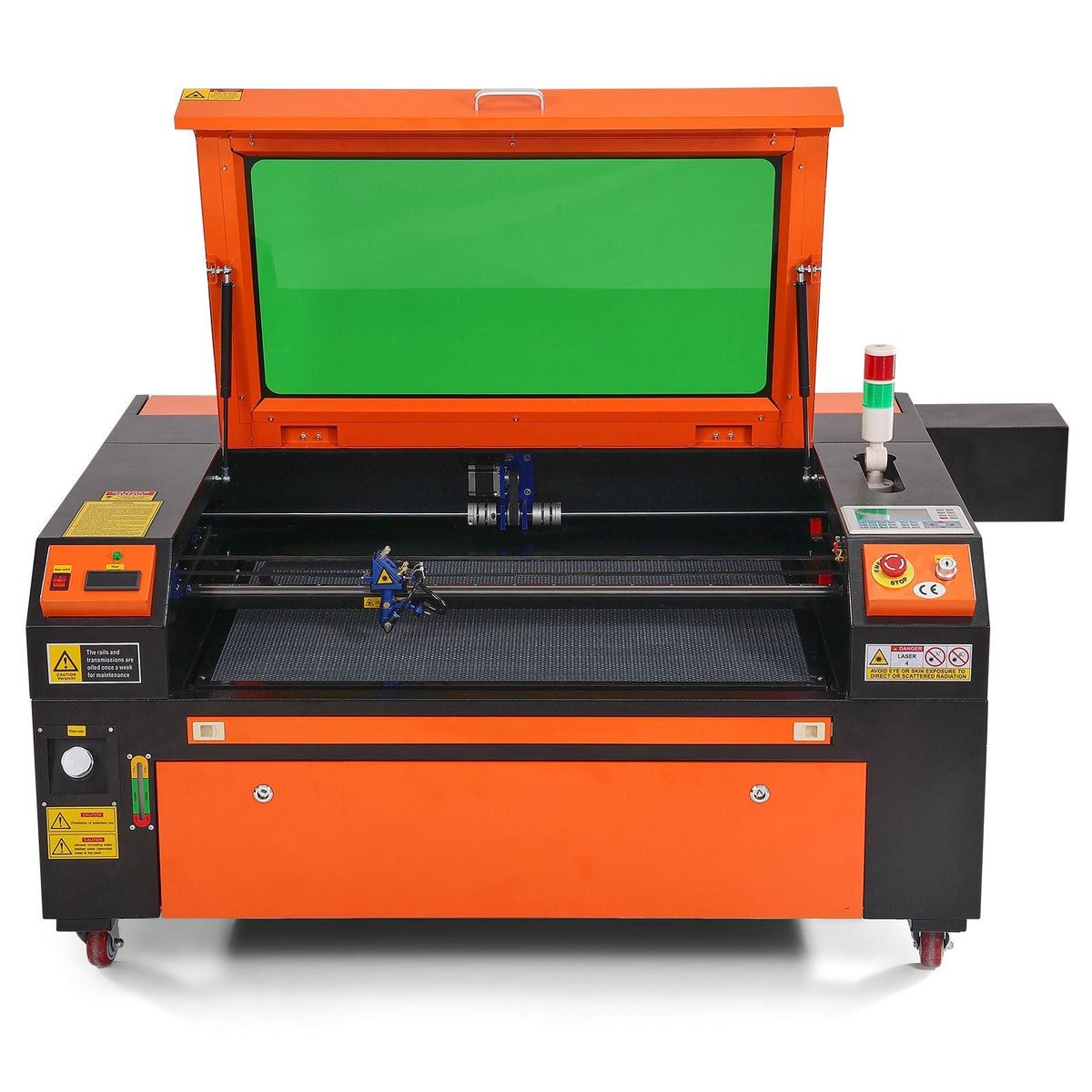 100W CO2 Laser Engraver, 24 x 35 in, 19.7 IPS Laser Cutter Machine with 2-Way Pass Air Assist, Compatible with LightBurn, CorelDRAW, AutoCAD, Windows, Mac OS, Linux, for Wood Acrylic Fabric More
