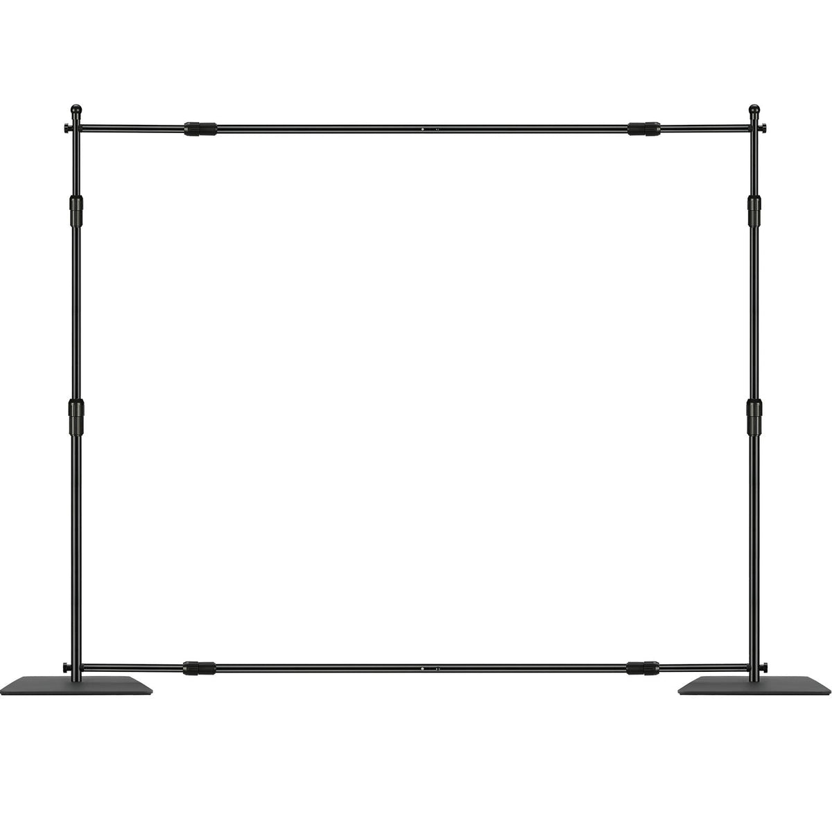 10ft x 10ft Pipe and Drape Kit, Heavy Duty Backdrop Stand with Carbon Steel Base, Adjustable Backdrop Support with 6 Clamps and A Carry Bag for Wedding, Party, Event, Photography, and Exhibition