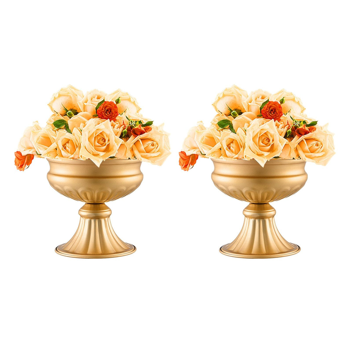 10PCS 16cm/6.3' Tall Wedding Flower Vase, Metal Wedding Centerpiece, Gold Floral Arrangement Stand Display Rack for Tables Wedding Dinner Party, Anniversary Ceremony Birthday Event Decor