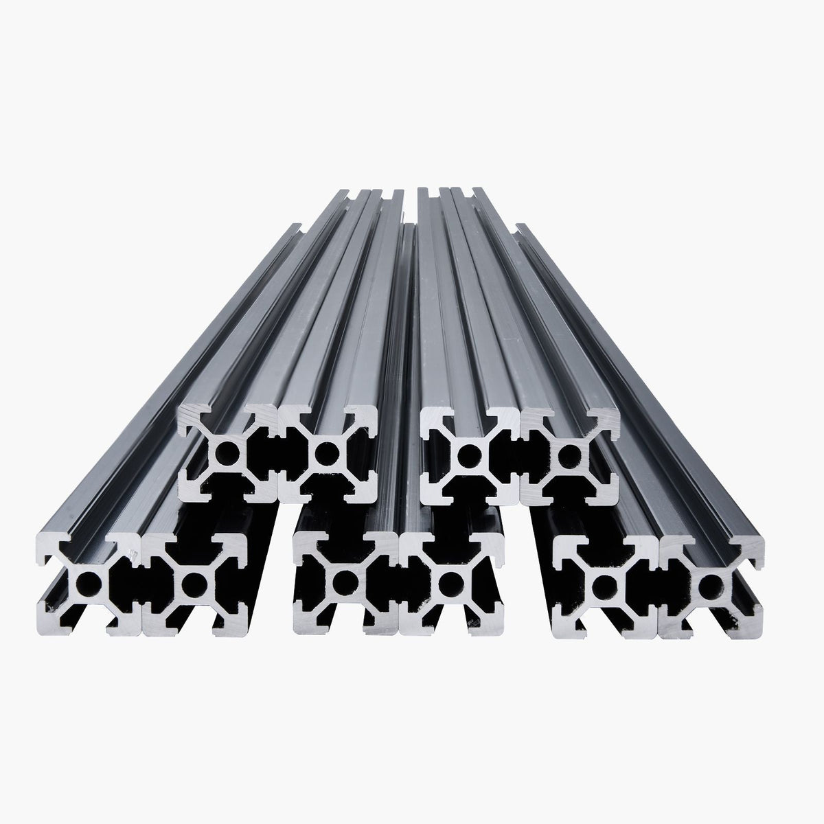 10PCS 39.4in (1000mm) T Slot 2020 Aluminum Extrusion Profile, European Standard Anodized Linear Rail, High-Strength Extruded Aluminum Rail for 3D Printer, CNC Machine DIY, Laser Engraving, Black