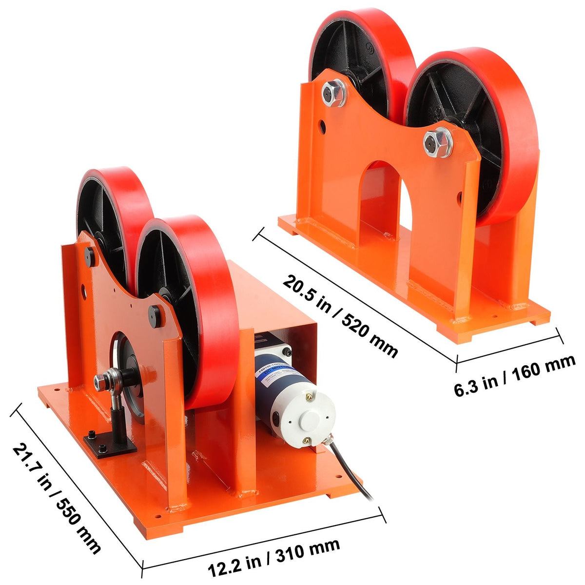 110V Turning Rolls Linkage Roller, 1000KG/2205LBS Loading Welding Turning Roll, 25-1400mm Diameter, 80-1600 mm/min Rotary Welding Positioner & Welding Torch Stand for Welding Equipment Support