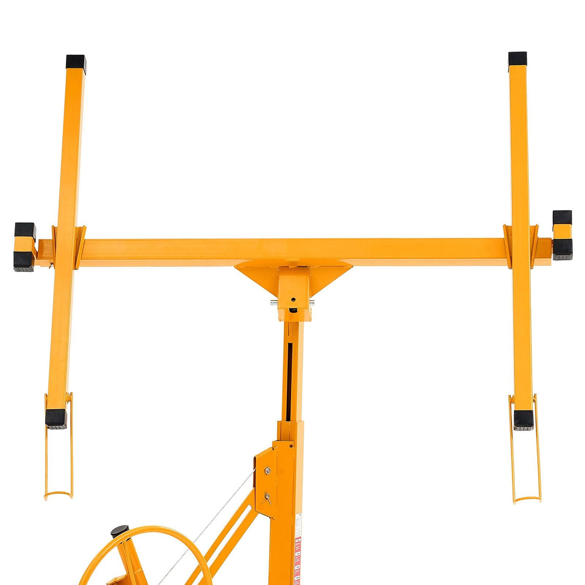 11ft Drywall Lift, Heavy-Duty 150 lbs Sheetrock Hoist with Adjustable Telescoping Arm, Lockable Wheels, Drywall Lifter Panel Jack Hoist Tools Ideal for Ceiling & Wall Installation (Yellow)