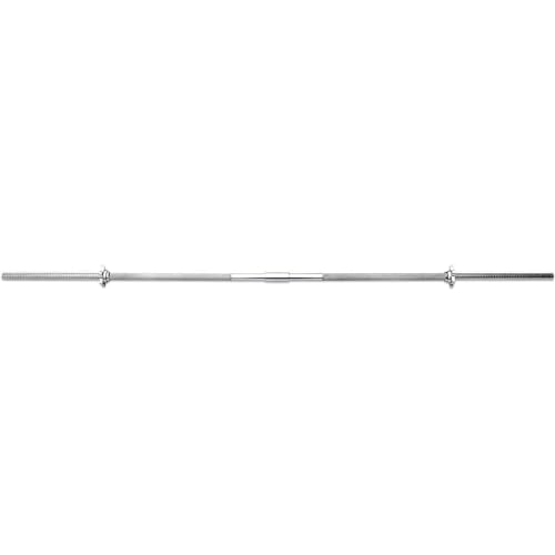 Marcy 6 ft. Two-Piece Standard Weight Bar with Threaded Spin Lock Collars for 1-inch Weight Plates Free Weights Accessory for Home Gym TRB-72.2