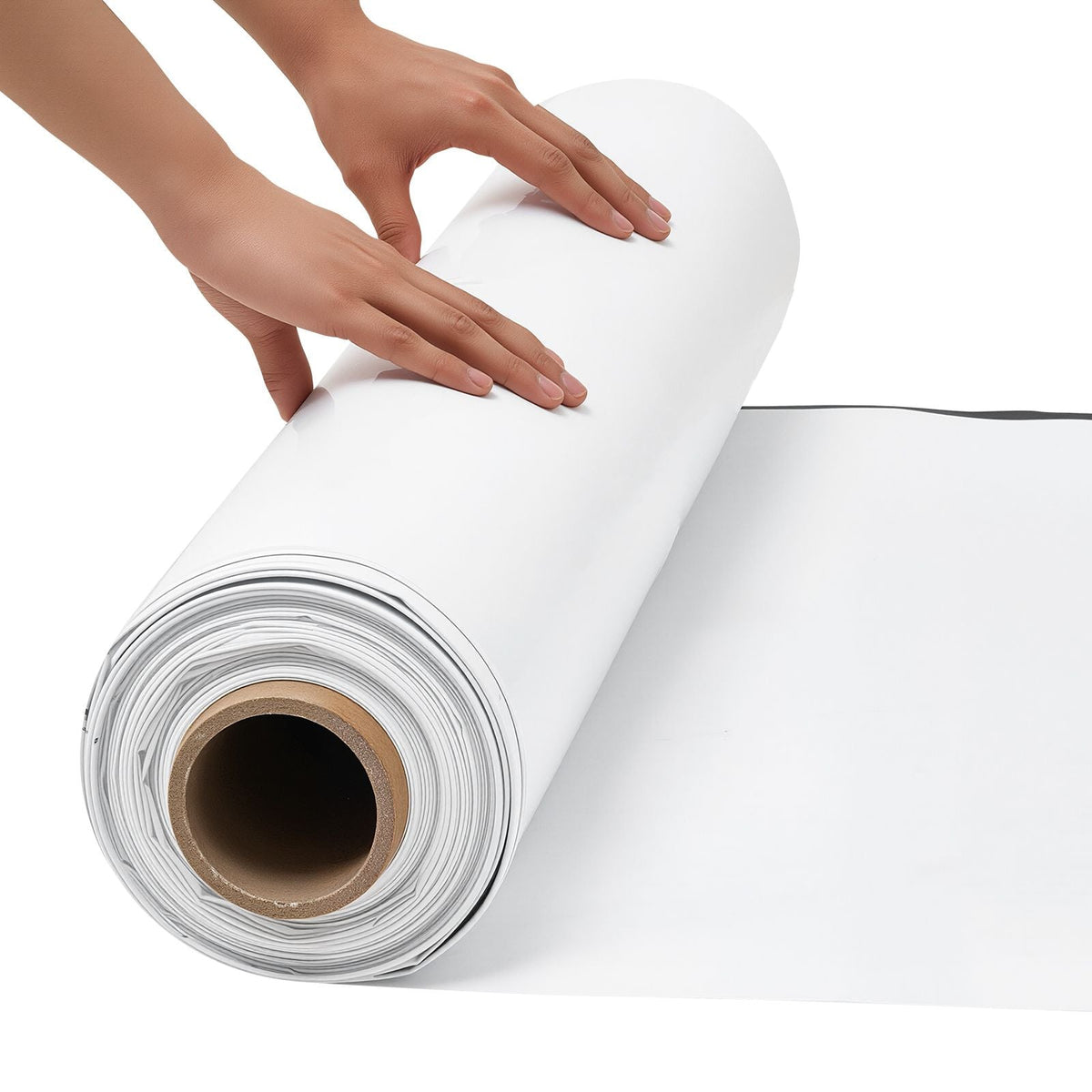 12 Mil Plastic Sheeting 10' x 50' Heavy Duty Thick Polyethylene Roll, Plastic Drop Cloth Painters Tarp, Polyethylene Covering for Crawl Space Vapor Barrier, Weed Control, Garden, Black & White