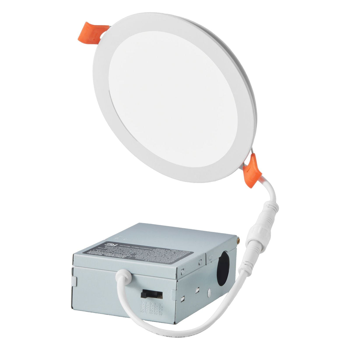 12 Pack 6 Inch LED Recessed Ceiling Light, 5CCT, Canless Wafer Downlight with Junction Box, 2700K/3000K/3500K/4000K/5000K Selectable, 1100 LM High Brightness 12W 120V, for Indoor Home Lighting