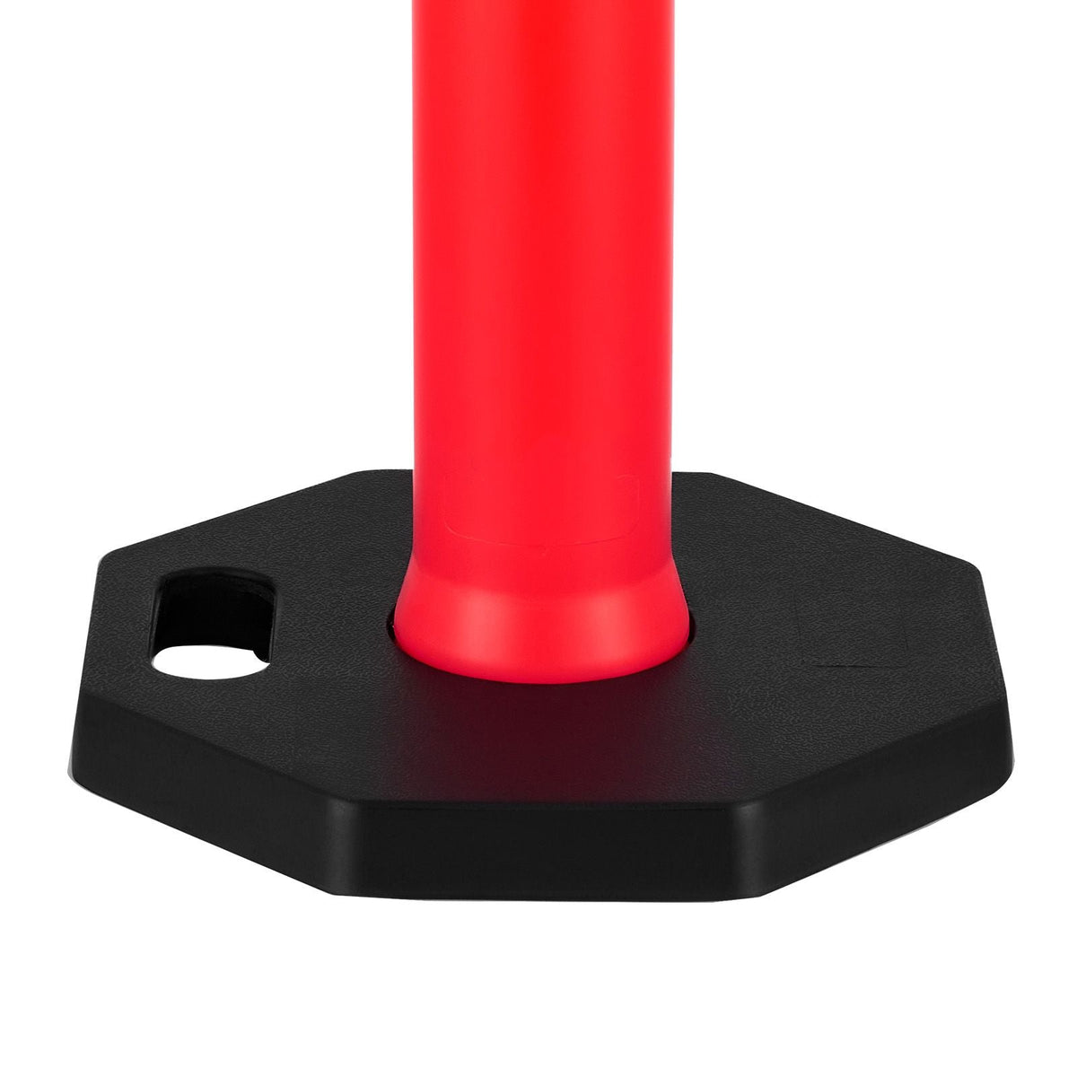 12 Pack Traffic Delineator Posts, 48 inches Traffic Safety Cones with Weighted Base and Reflective Strips, Heavy Duty Delineator Posts for Construction Site, Parking Lot, Crowd Control, Red