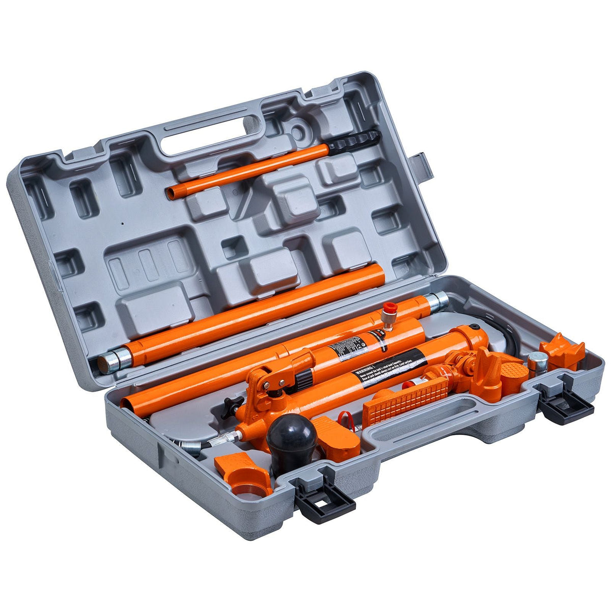 12 Ton Porta Power Kit, Portable Hydraulic Jack with 4.6 ft/1.4 m Oil Hose, Auto Body Frame Repair Kit with Storage Case for Car Repair, Truck, Farm