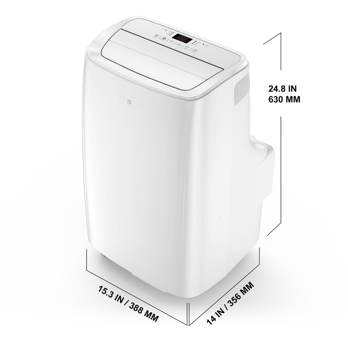 12,000 BTU Portable Air Conditioners, 3-in-1 Portable AC Unit with Remote Control, for 550-700 Sq.Ft, Cool/Dehumidifier/Fan Mode &Low Noise & Rich Accessories for Home/Office/Dorms, White