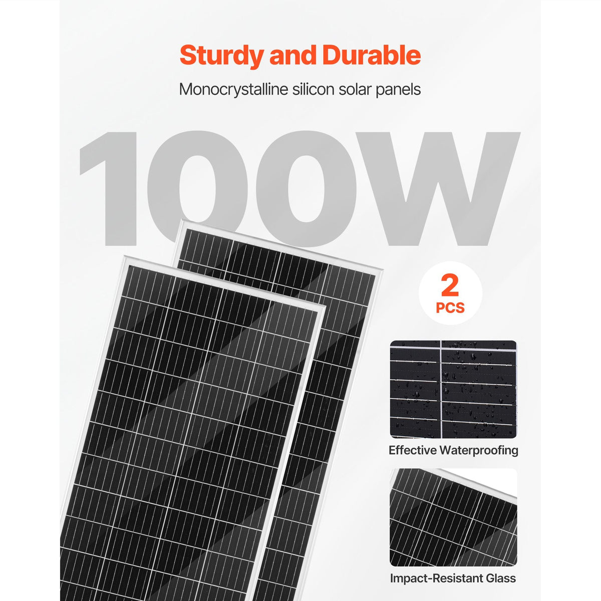 12V 600W Solar Wind Power Kit, 2PCS 100W Solar Panel + 400W Wind Turbine + 12.8V 100Ah LiFePO4 Battery + 1000W Power Inverter + MPPT Hybrid Controller for Home RV Boat Off-Grid Applications