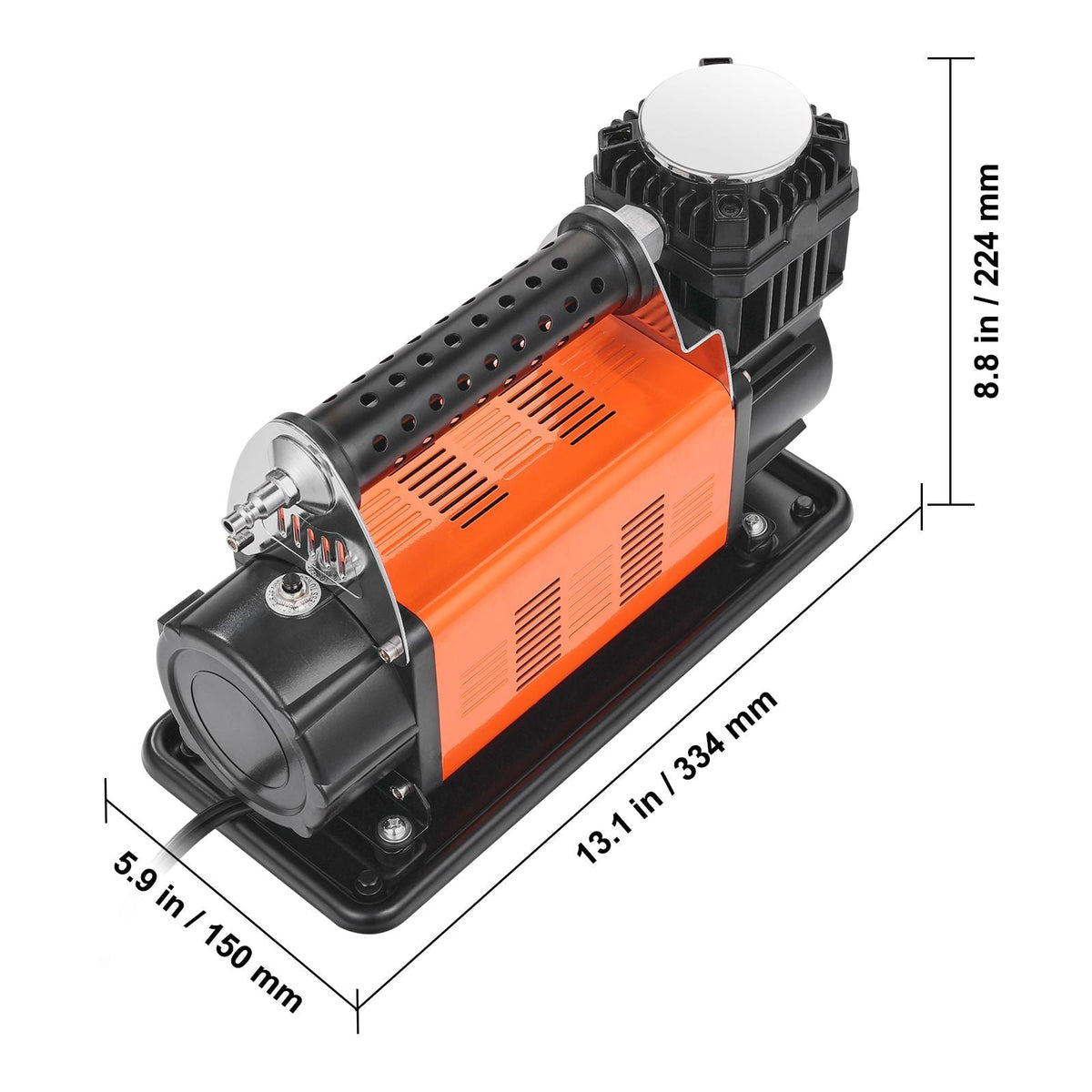 12V Heavy Duty Air Compressor - with Digital Pressure Gauge Tire Inflator Kit, 7.06 CFM Portable Tire Inflator, 150PSI Offroad Air Pump with Adapters for Trucks Car SUV 4 x 4 Vehicle RV
