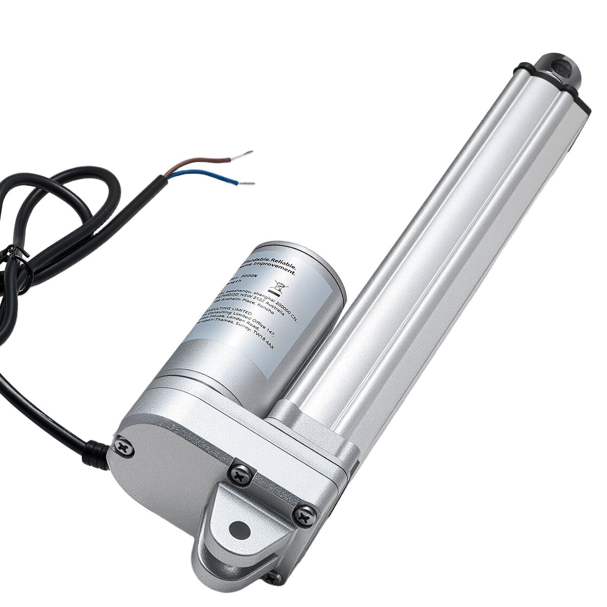 12V Linear Actuator, 8 Inch IP65 Waterproof Linear Actuator, 675lbs/3000N 0.2"/s Motion Actuators with Mounting Bracket for Outdoor Use