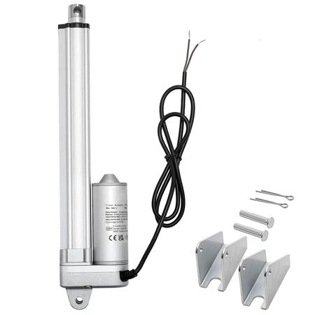 12V Linear Actuator, 8 Inch IP65 Waterproof Linear Actuator, 675lbs/3000N 0.2"/s Motion Actuators with Mounting Bracket for Outdoor Use