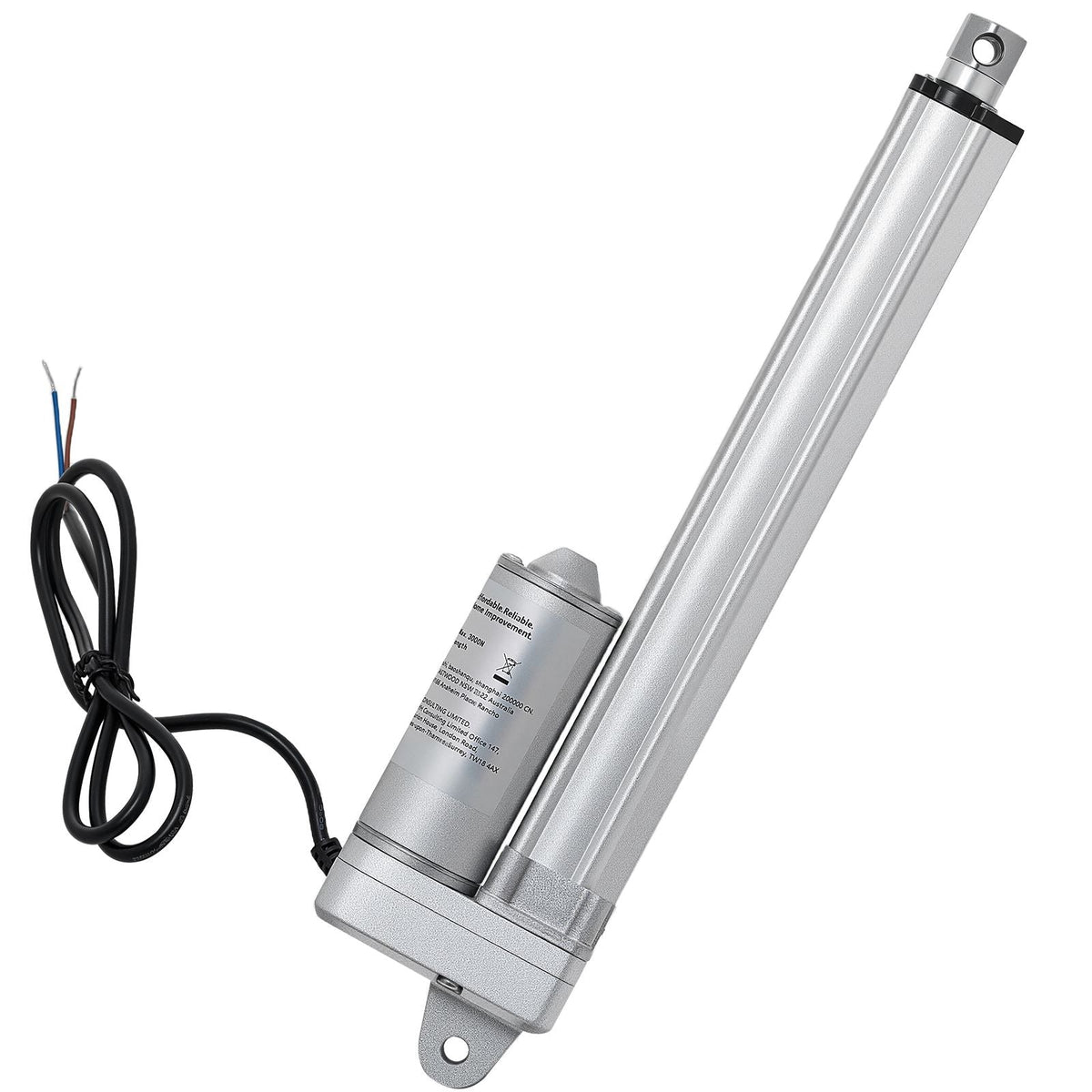 12V Linear Actuator, 8 Inch IP65 Waterproof Linear Actuator, 675lbs/3000N 0.2"/s Motion Actuators with Mounting Bracket for Outdoor Use