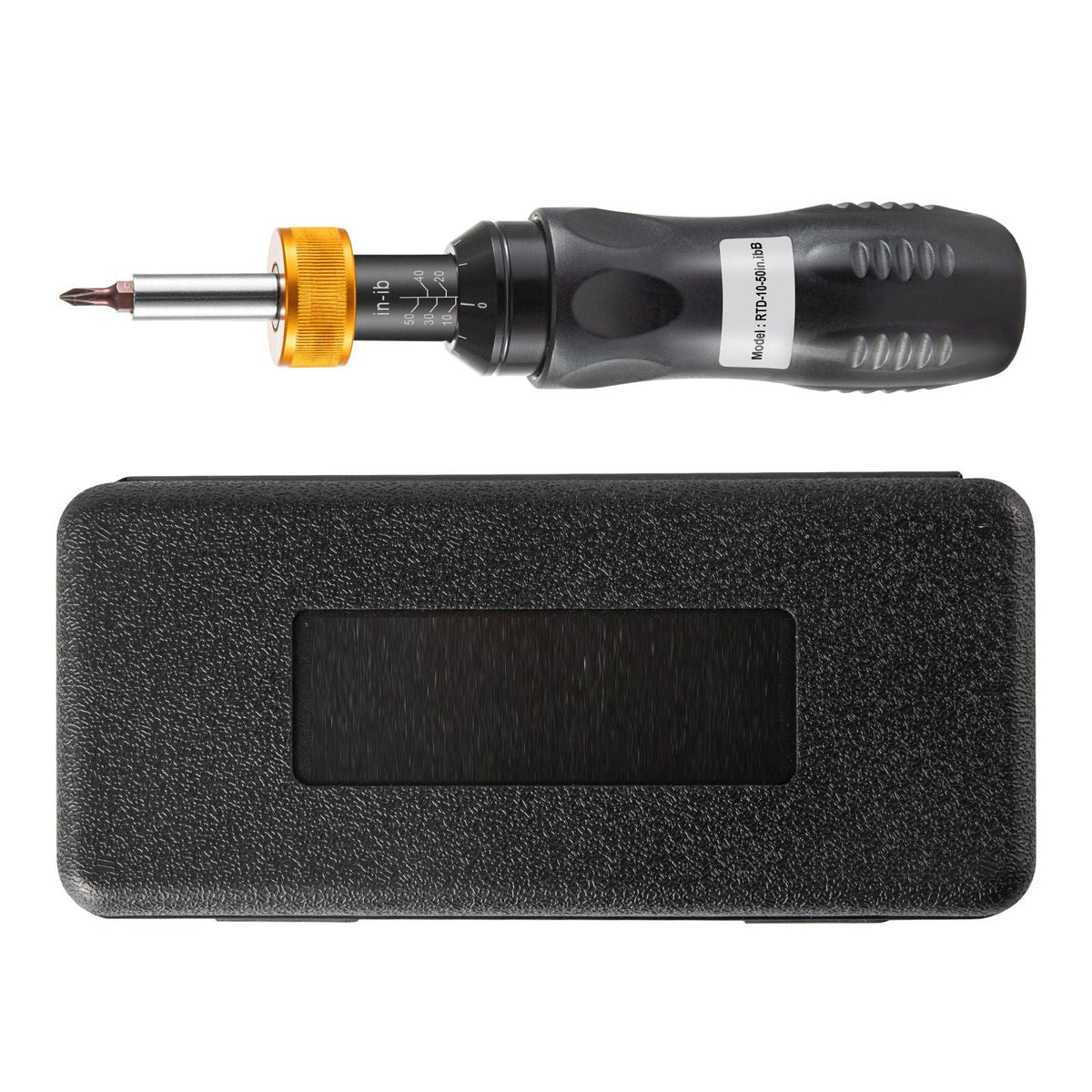 1/4" Drive Torque Screwdriver Wrench Set, 10-50 in-lbs Torque Adjustment Range, Torque Range Accurate to ±5%, 5 in-lb Increment Torque Screwdriver with 18 Bits & Case
