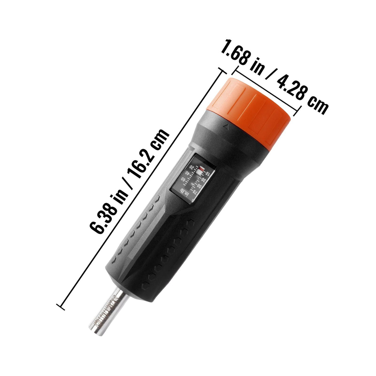 1/4" Drive Torque Screwdriver Wrench Set | 10-70 in-lbs Torque Adjustment Range | 1 in-lb Increment Torque Screwdriver | Driver Bits Set with View Window, 12 Bits & Case, Magnetic Function