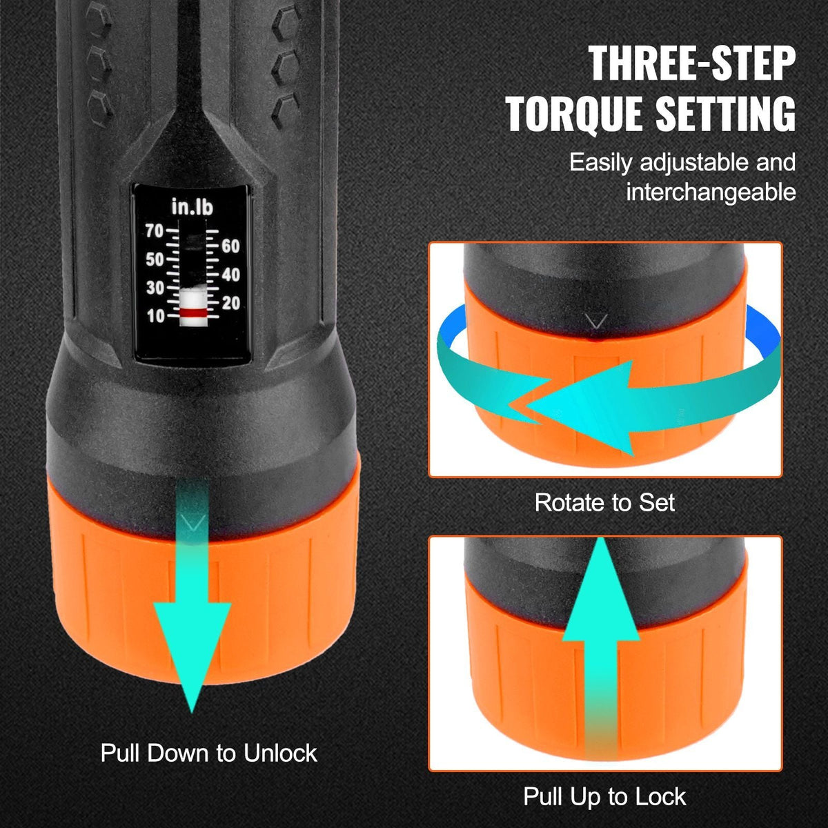 1/4" Drive Torque Screwdriver Wrench Set | 10-70 in-lbs Torque Adjustment Range | 1 in-lb Increment Torque Screwdriver | Driver Bits Set with View Window, 12 Bits & Case, Magnetic Function