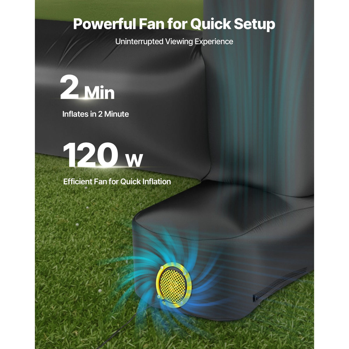 14 ft Inflatable Movie Screen, 600D Washable Inflatable Projector Screen with Portable Storage Bag, 16:9 Easy Set Up Movie Projection for Outdoor Backyard, Home Theater, Theme Party, Pool Fun