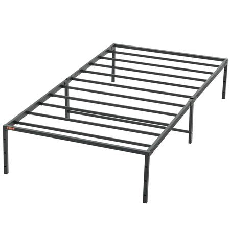 14 Inch Twin Metal Bed Frame Platform, No Box Spring Needed, Embedded Mattress Foundation with Steel Slat Support, Easy Assembly, Noise Free