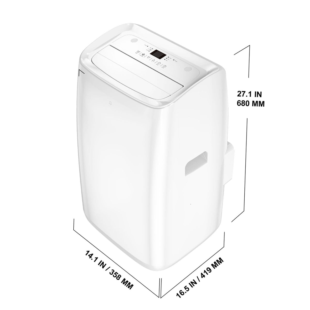 14,000 BTU Portable Air Conditioners, 3-in-1 Portable AC Unit with Remote Control, for 550-700 Sq.Ft, Cool/Dehumidifier/Fan Mode &Low Noise & Rich Accessories, White (10,200 BTU SACC Rating)