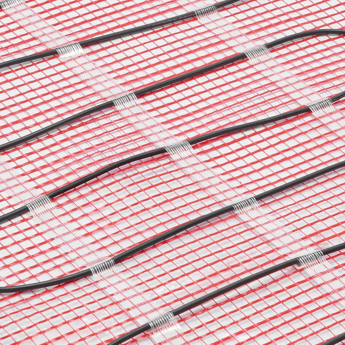 15 sqft Self-Adhesive Mesh Floor Heating Mat System, 120V Electric Radiant Heated Floor System, with Smart Control Thermostat & Alarm, Easy Installation for Tile, Stone, Vinyl