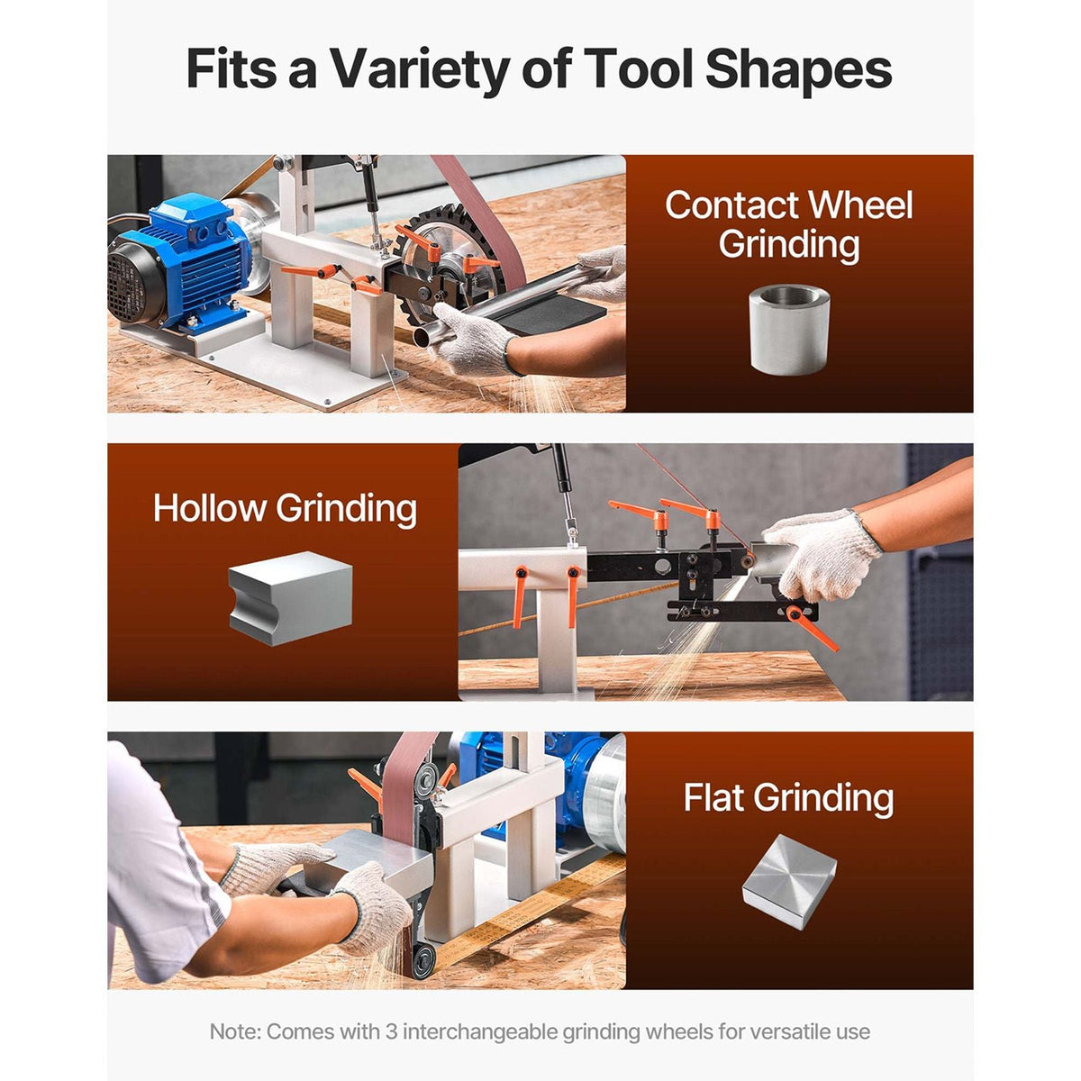 1500W 2HP Belt Sander Grinder, 2" x 82" Variable Speed Belt Grinder for Metalworking, 3 in 1 Belt Sander Polisher with 3 Grinding Moulds & Flat Platen Tool Rest for Knife Making