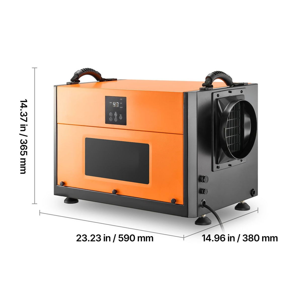 156 Pints Commercial Dehumidifier with Drain Hose, Portable Crawl Space Dehumidifiers for Basement Storage Room Industrial Grade, Auto Defrost/Drainage, Heavy-duty Galvanized Steel, LED Indicate
