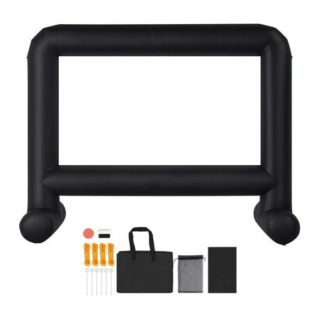 15FT Inflatable Movie Screen, Inflatable Projector Screen with Portable Storage Bag, 16:9 Easy Set Up Movie Projection for Outdoor Backyard, Home Theater, Theme Party