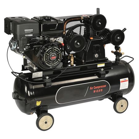 15HP Gas Powered Air Compressor, 30 Gallon Horizontal Air Compressor Tank, 33CFM@115PSI Gas Driven Piston Pump Air Compressed System with 115PSI Max Pressure for Construction Sites Workshop